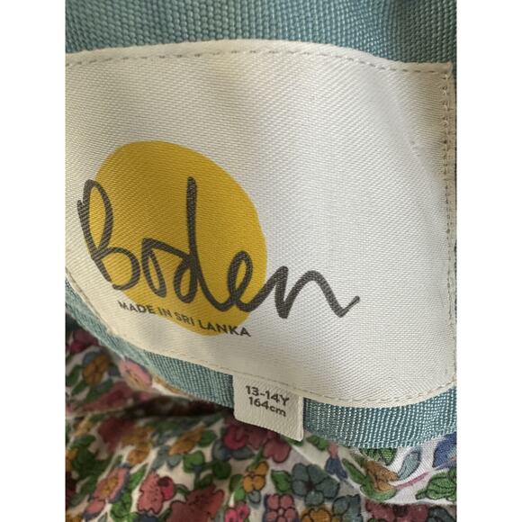 Boden Pink Corduroy Overalls Embroidered Flower Patches Kid Teen Size Age 13-14Y - Picture 7 of 16